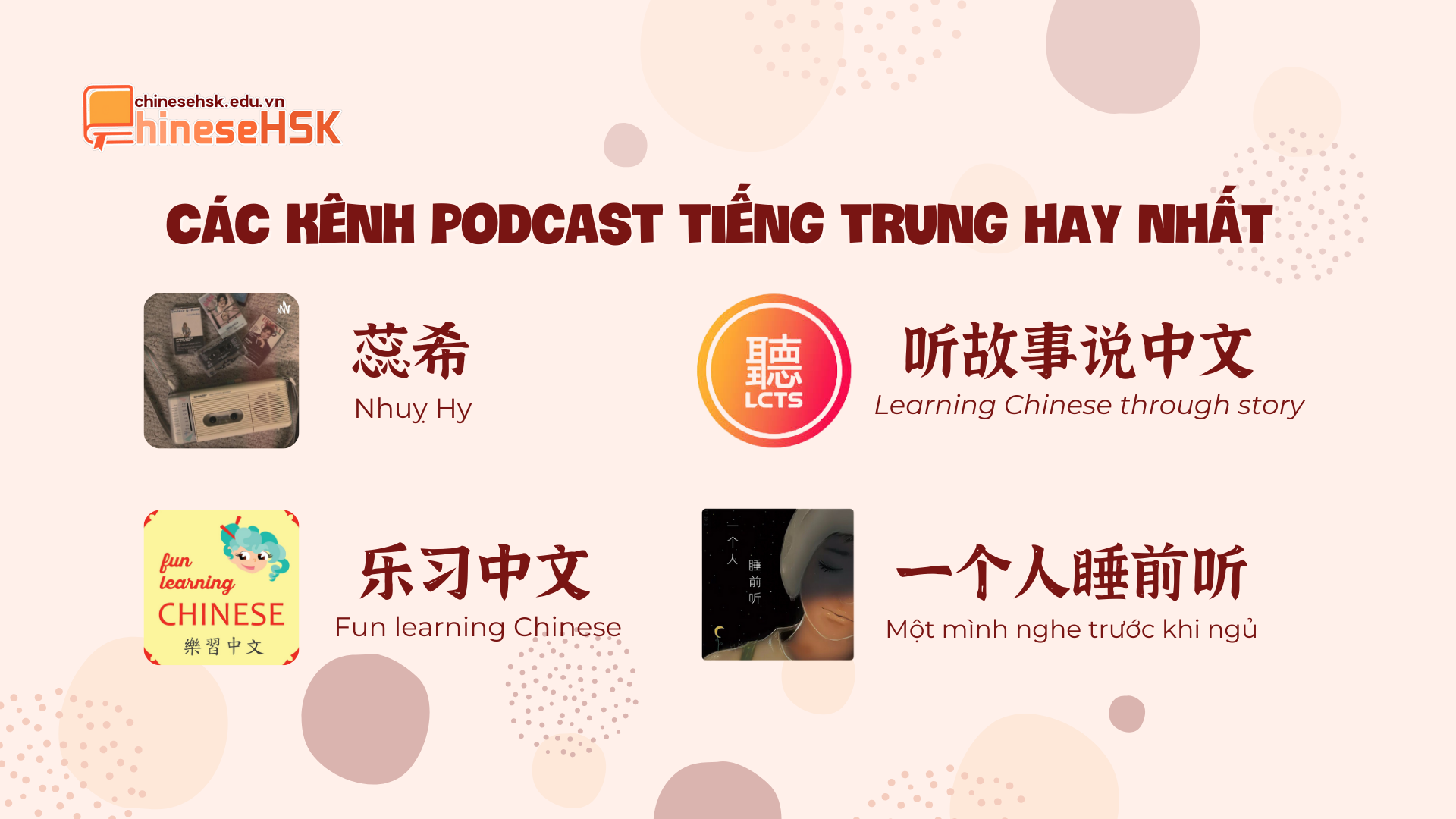 Các kênh podcast tiếng Trung hay nhất