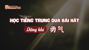 Học tiếng Trung qua bài hát "Dũng khí"