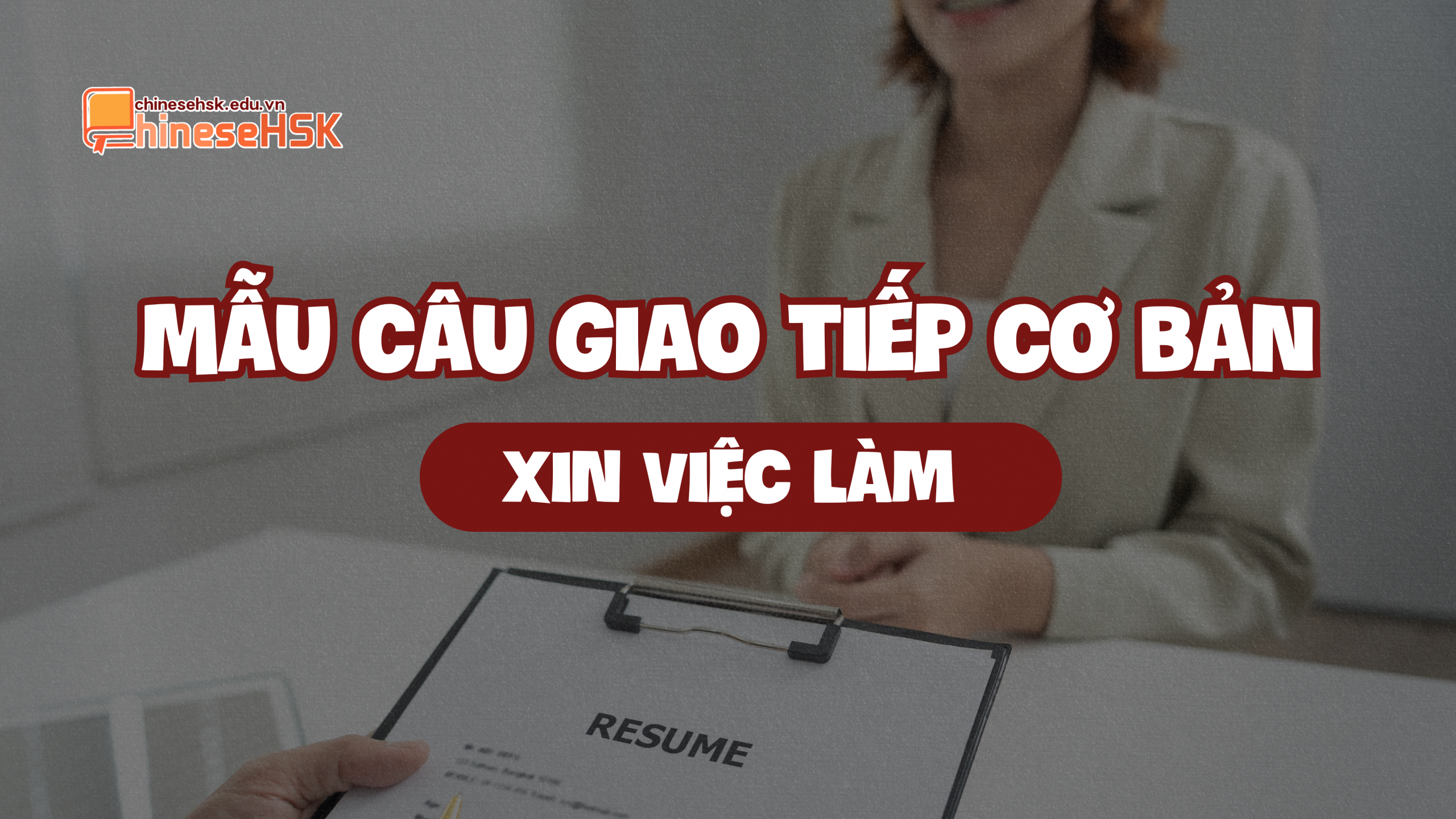 TỪ VỰNG TIẾNG TRUNG CHỦ ĐỀ XIN VIỆC LÀM 6 Mẫu câu giao tiếp cơ bản chủ đề Xin việc làm